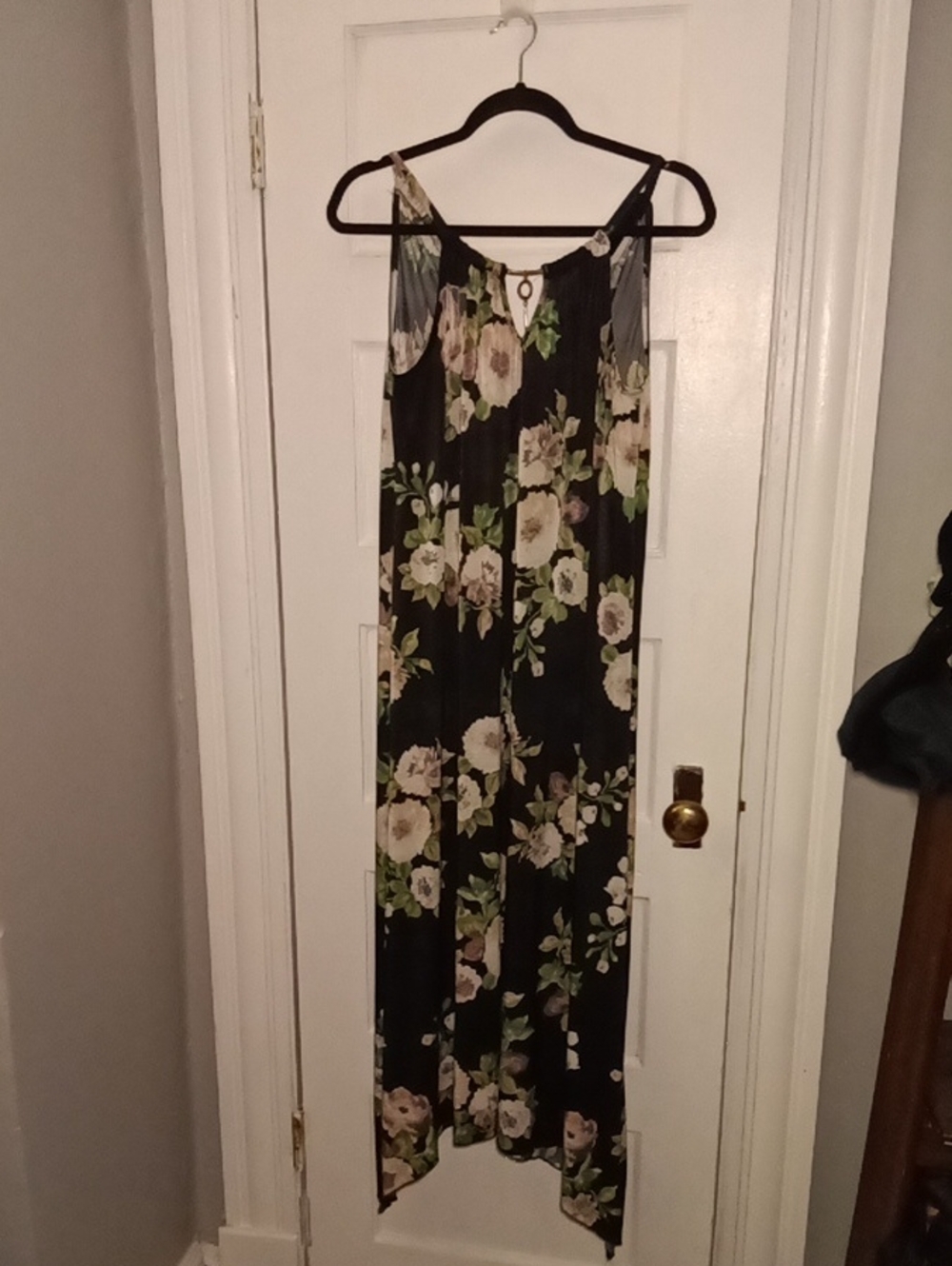 Floral Black Maxi Jumpsuit